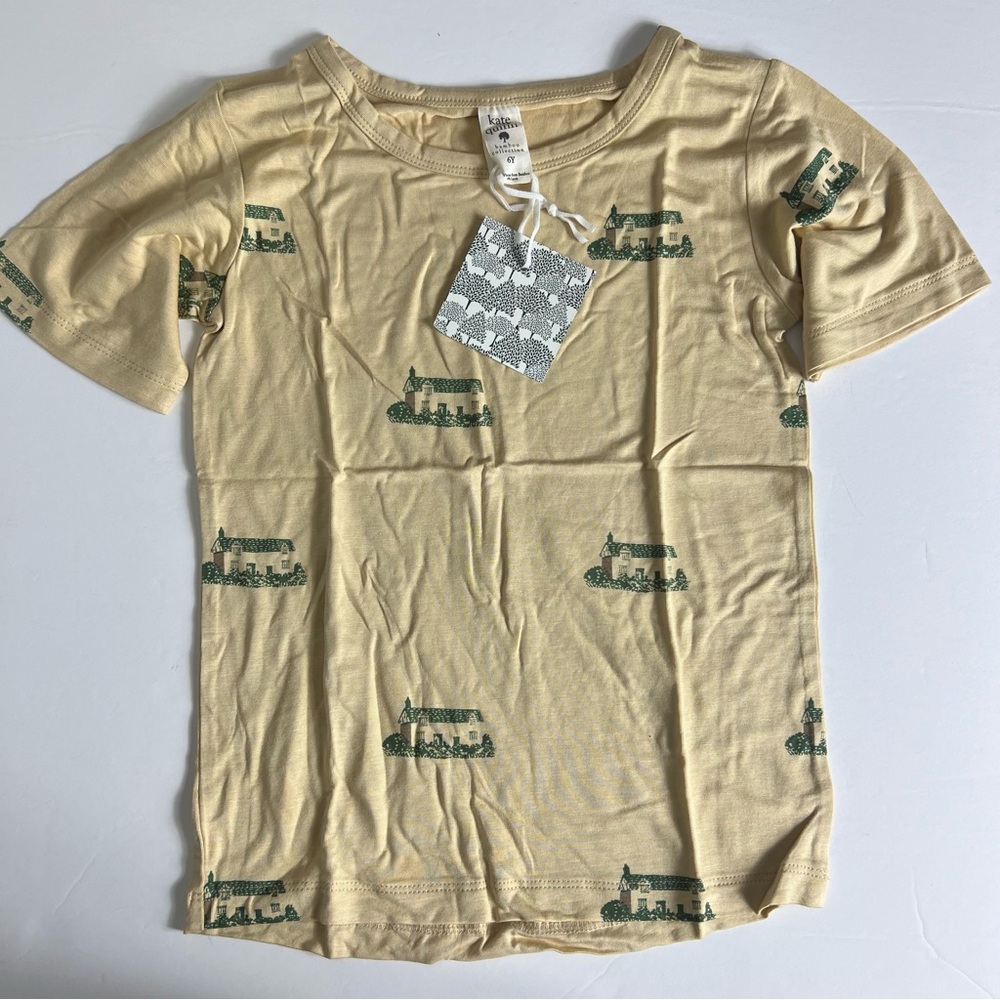 NEW Kate Quinn Short Sleeve Boxy Tee Shirt Cottage Bamboo SUPER SOFT Size 6